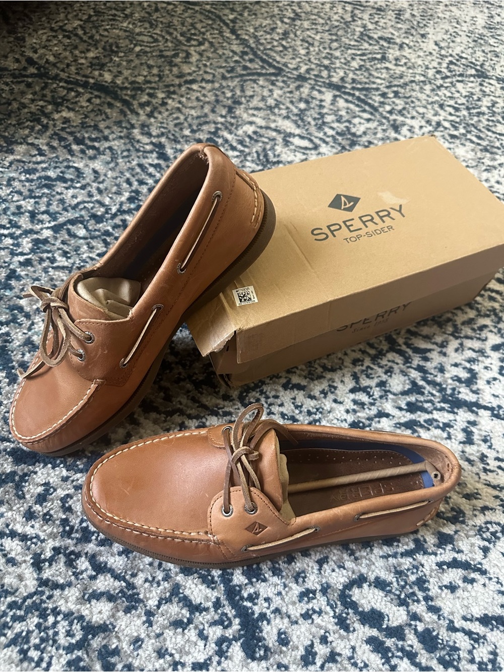 Sperry Men’s Tan Leather 2-Eye Boat Shoes